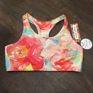 Pineapple clothing colorful racer back sports bra